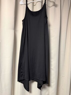 Women’s Black Slip Dress with Spaghetti Straps